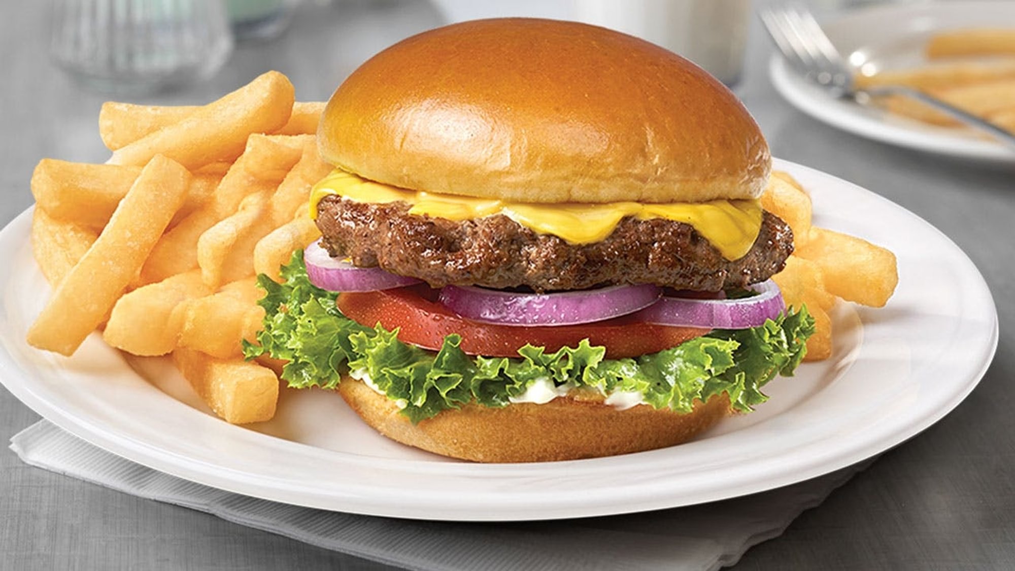 Cheeseburger with French Fries