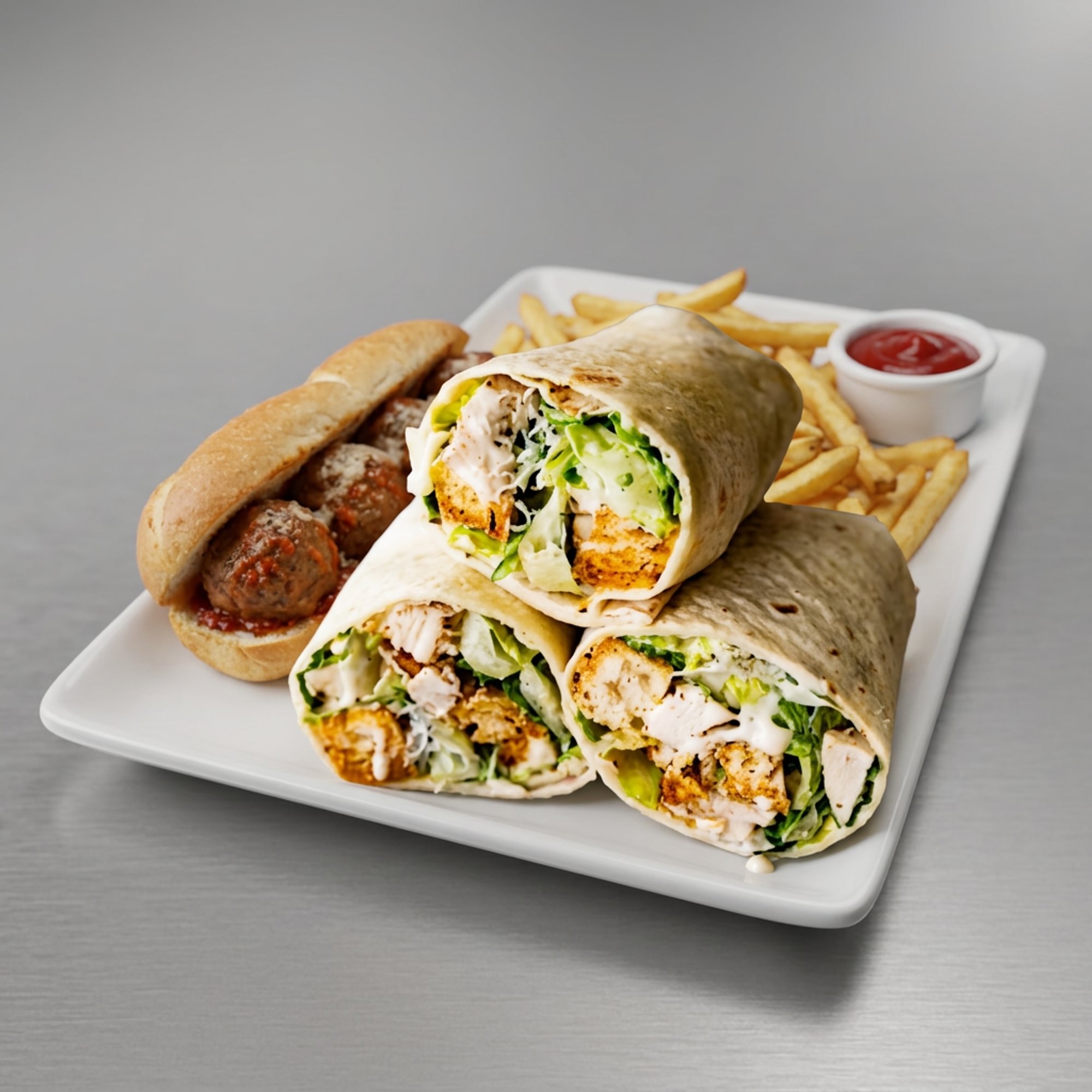 Chicken Wraps with Fries