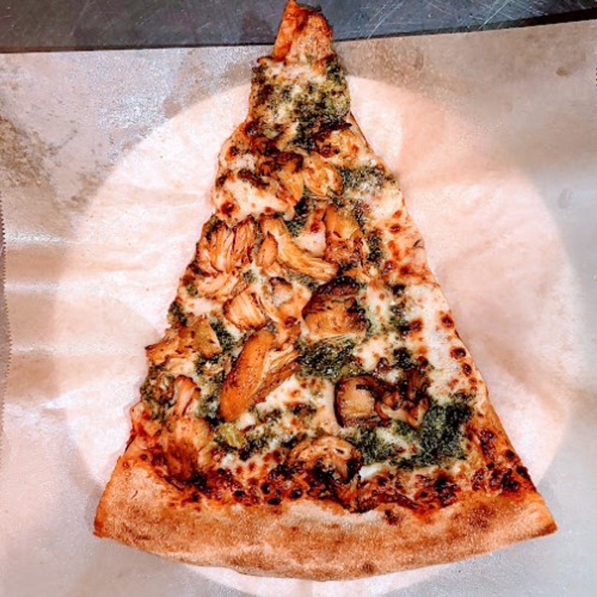Chicken Pesto Pizza Slice