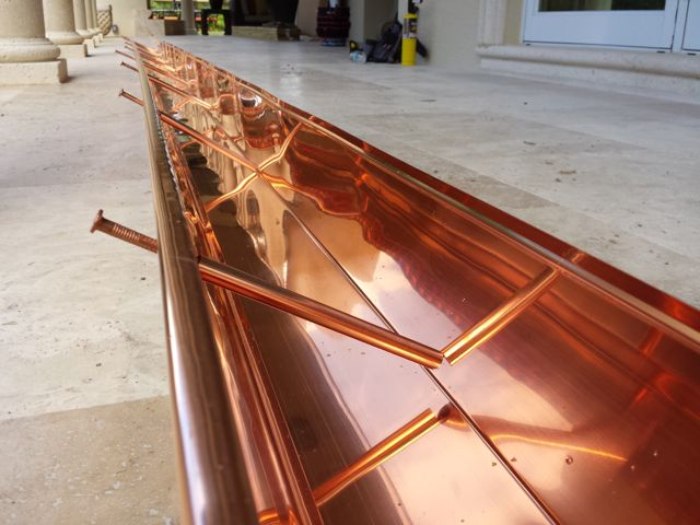 Copper Gutter Installation