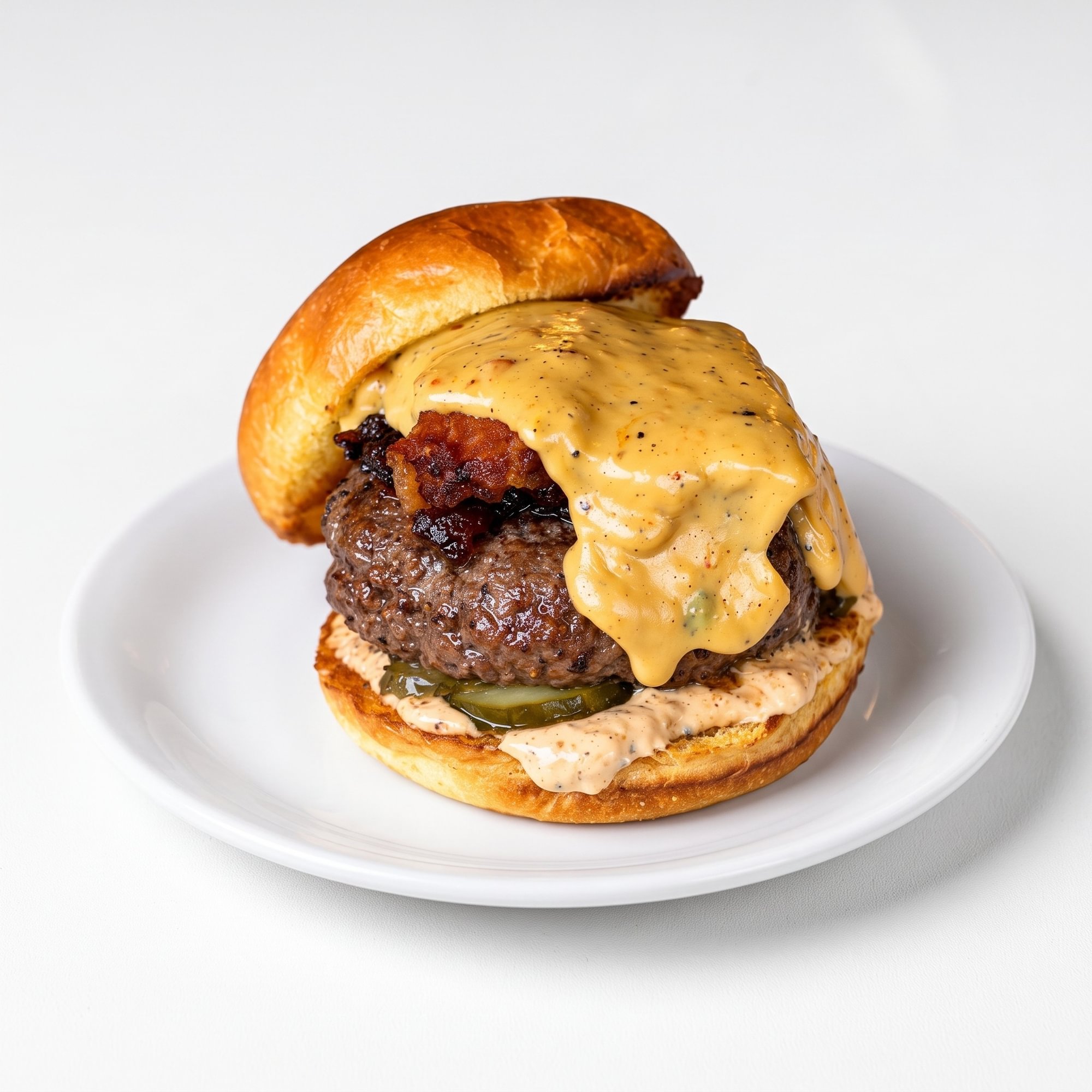 L - Bacon Onion Fondue Burger