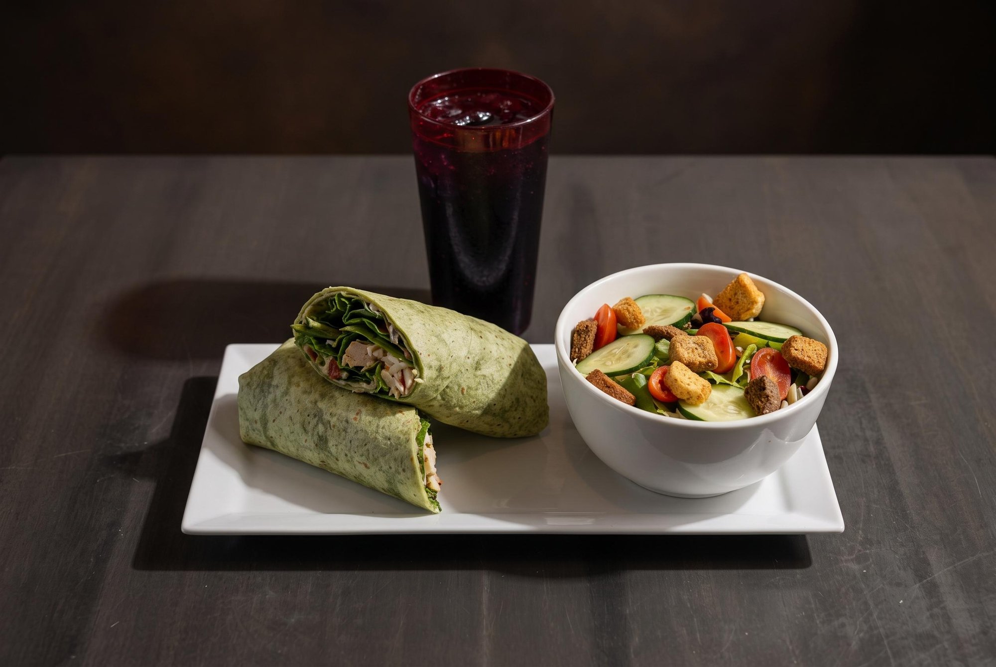 Wrap & Small House Salad