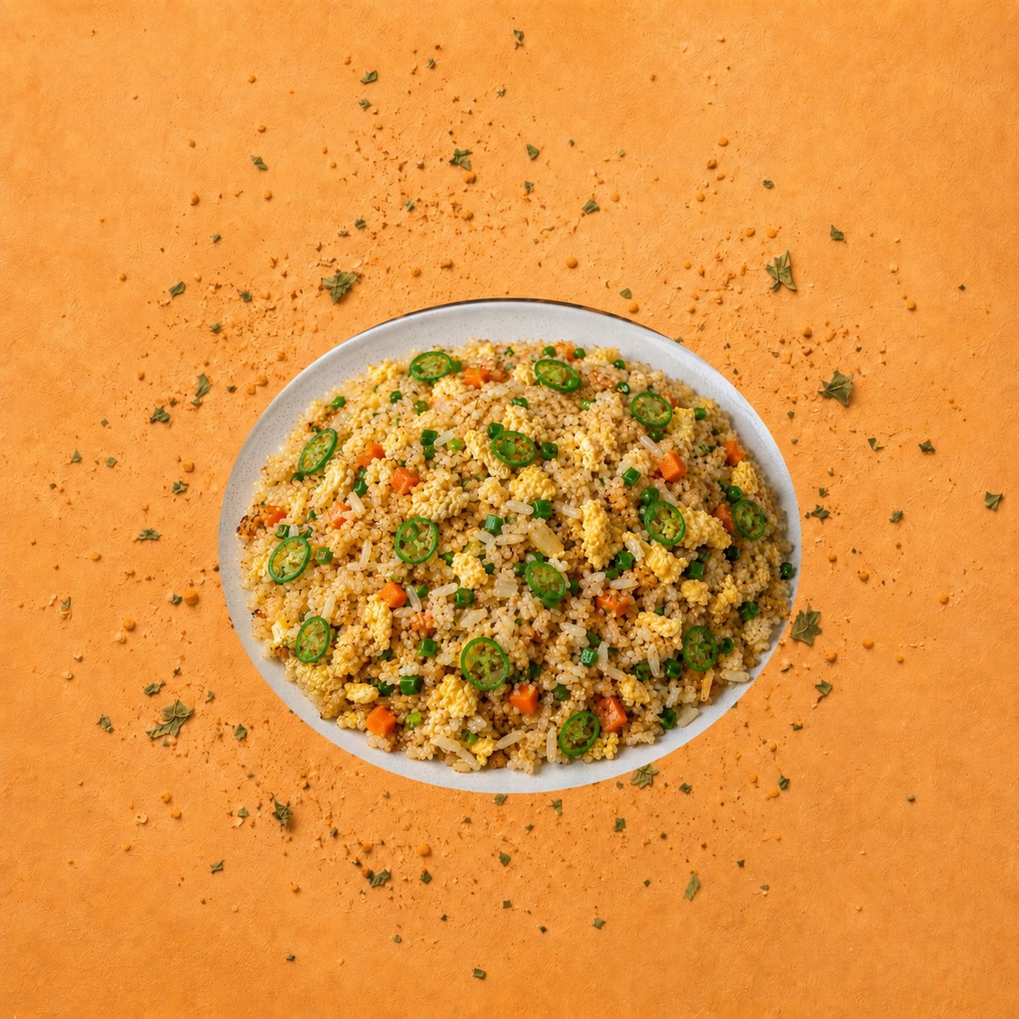 Green Chilli Double Egg Fried Rice