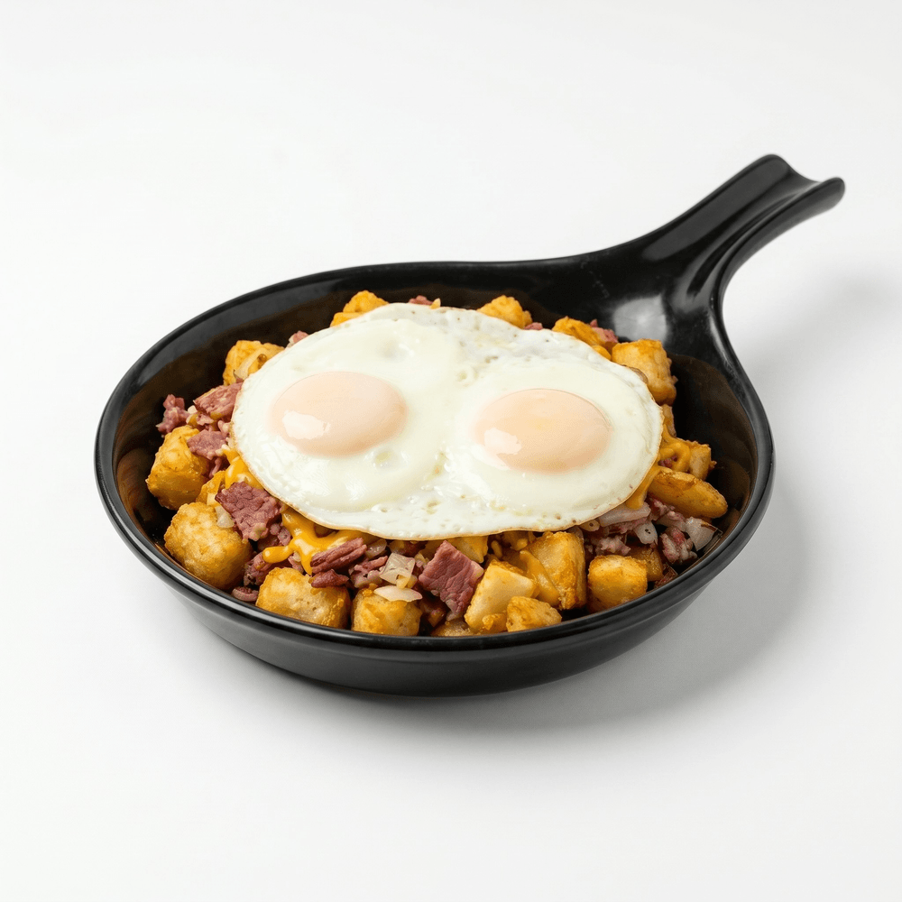 Homemade Corned Beef Hash & Eggs