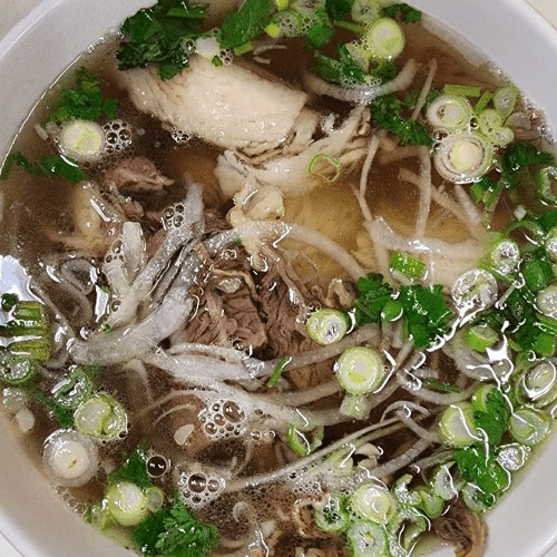 P1**.  Eye round steak, well-done flank,  fat brisket, soft tendon, bible tripe, meatball (Tai,na...