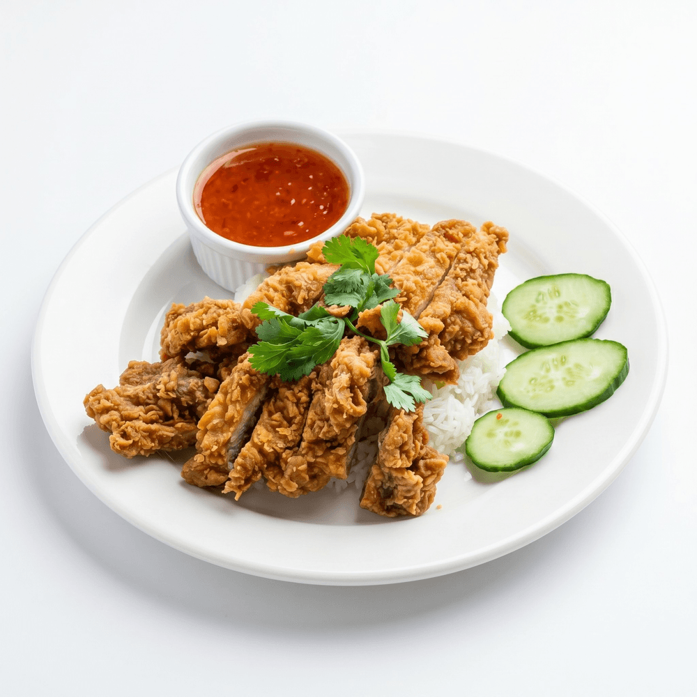 Crispy Chicken Over Rice