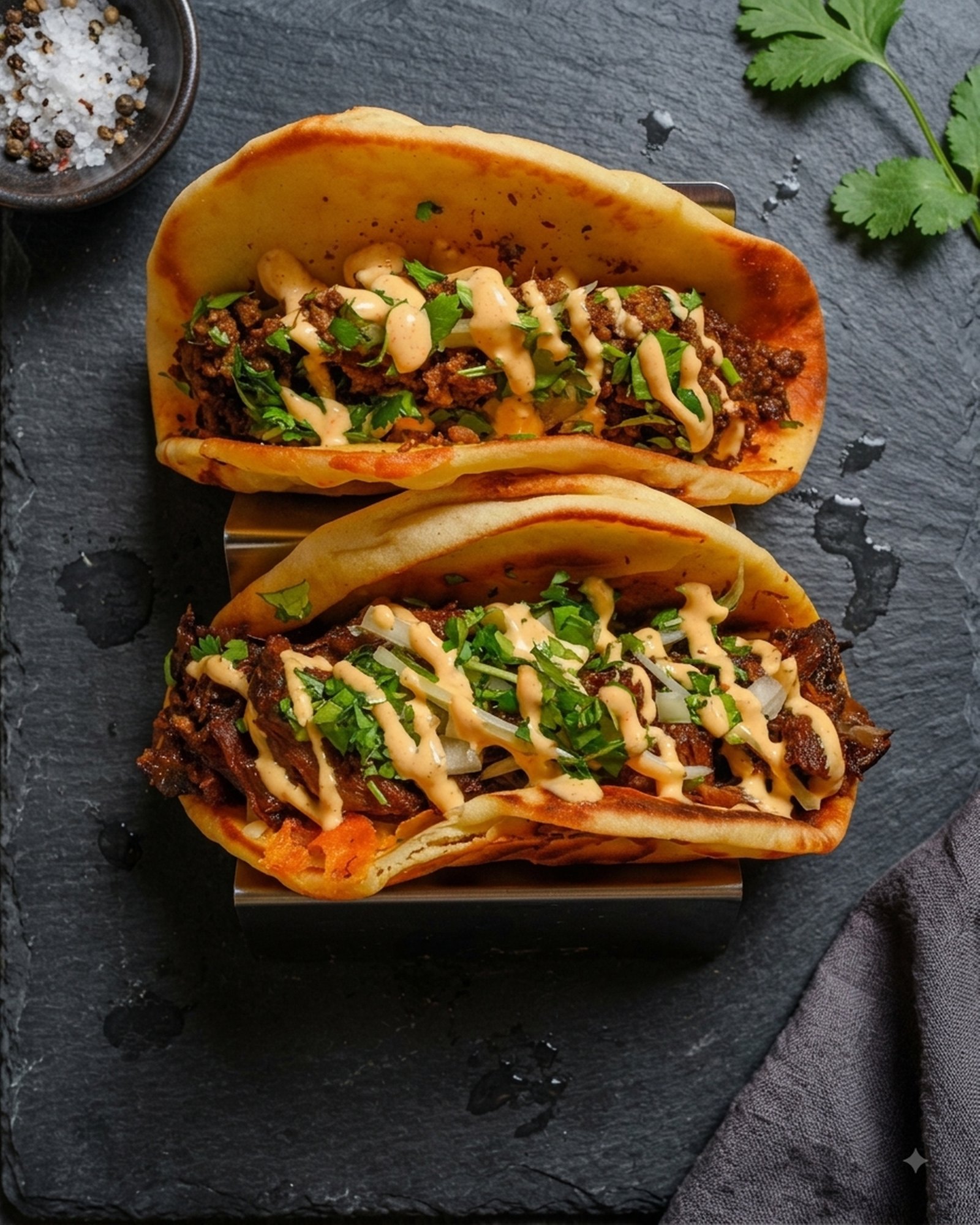 Nihari Birria Taco & Chipotle Keema Taco