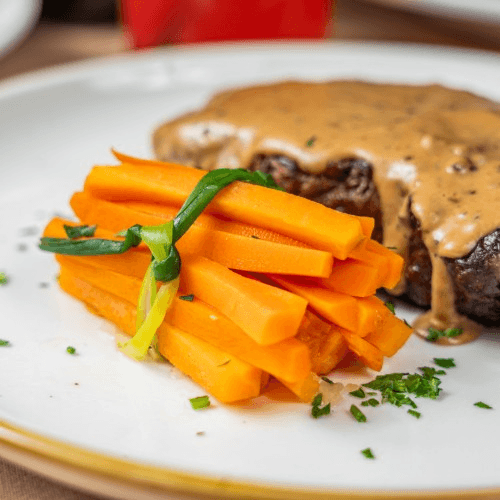12 Oz. Shell Steak With Au Poivre Sauce