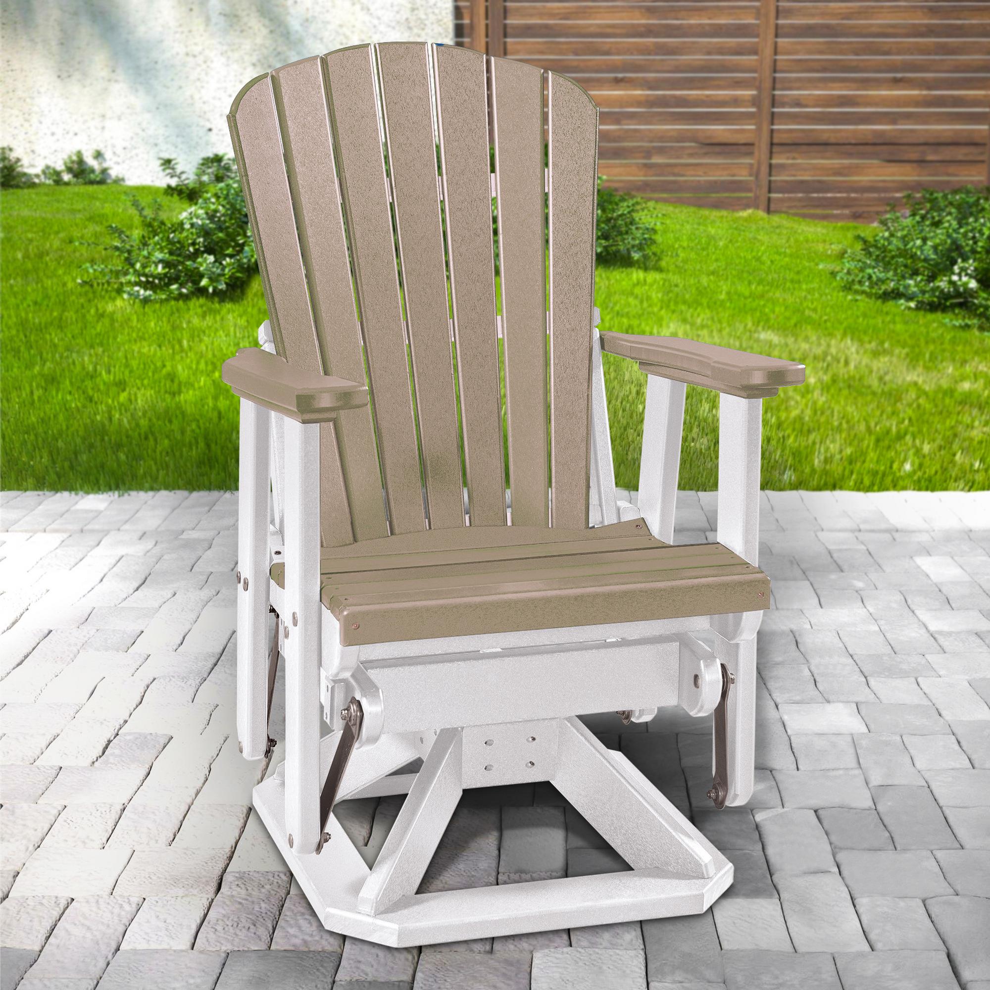 Swivel Glider - Weatherwood/White