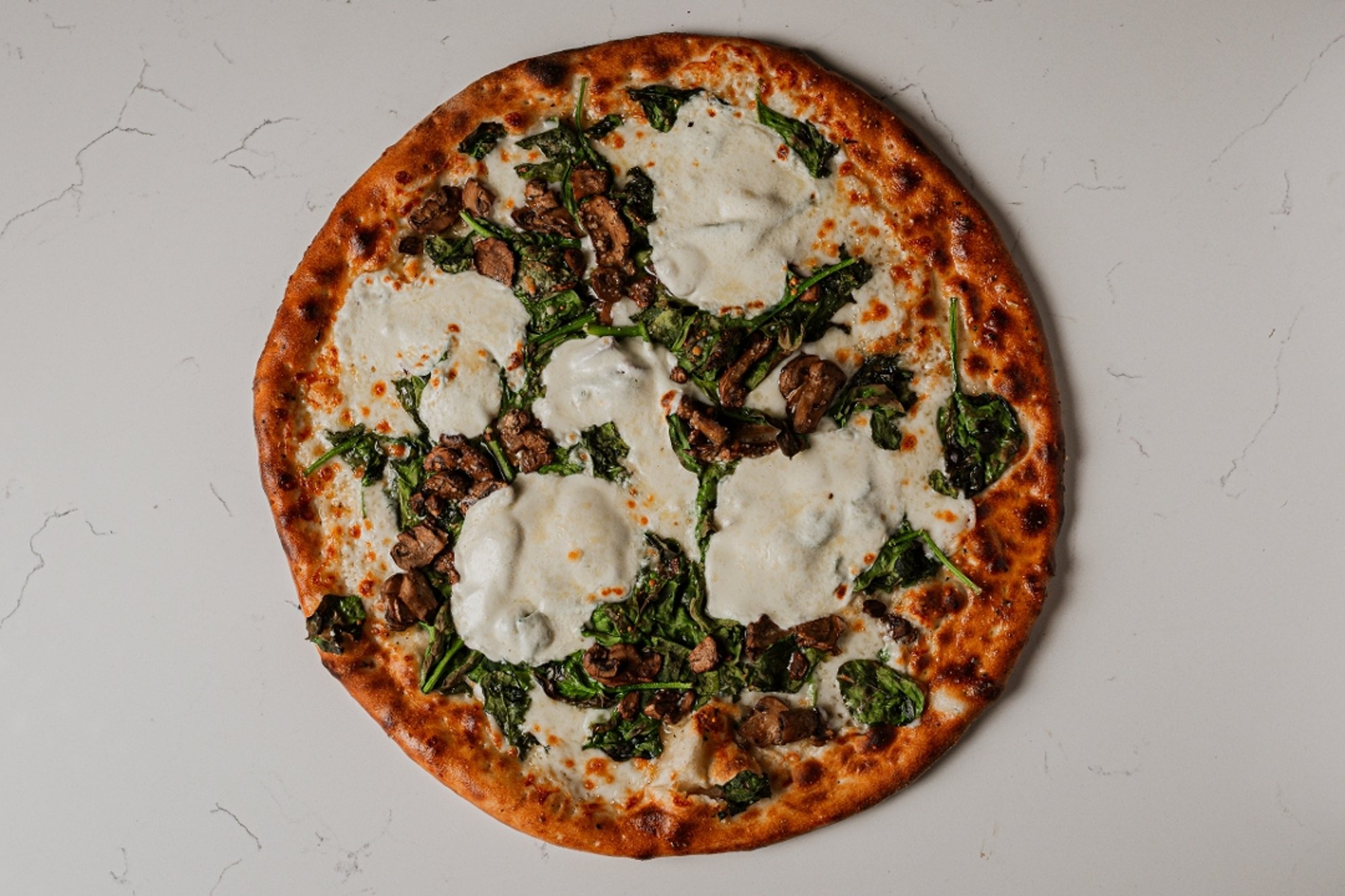Spinach & Mushroom Pizza