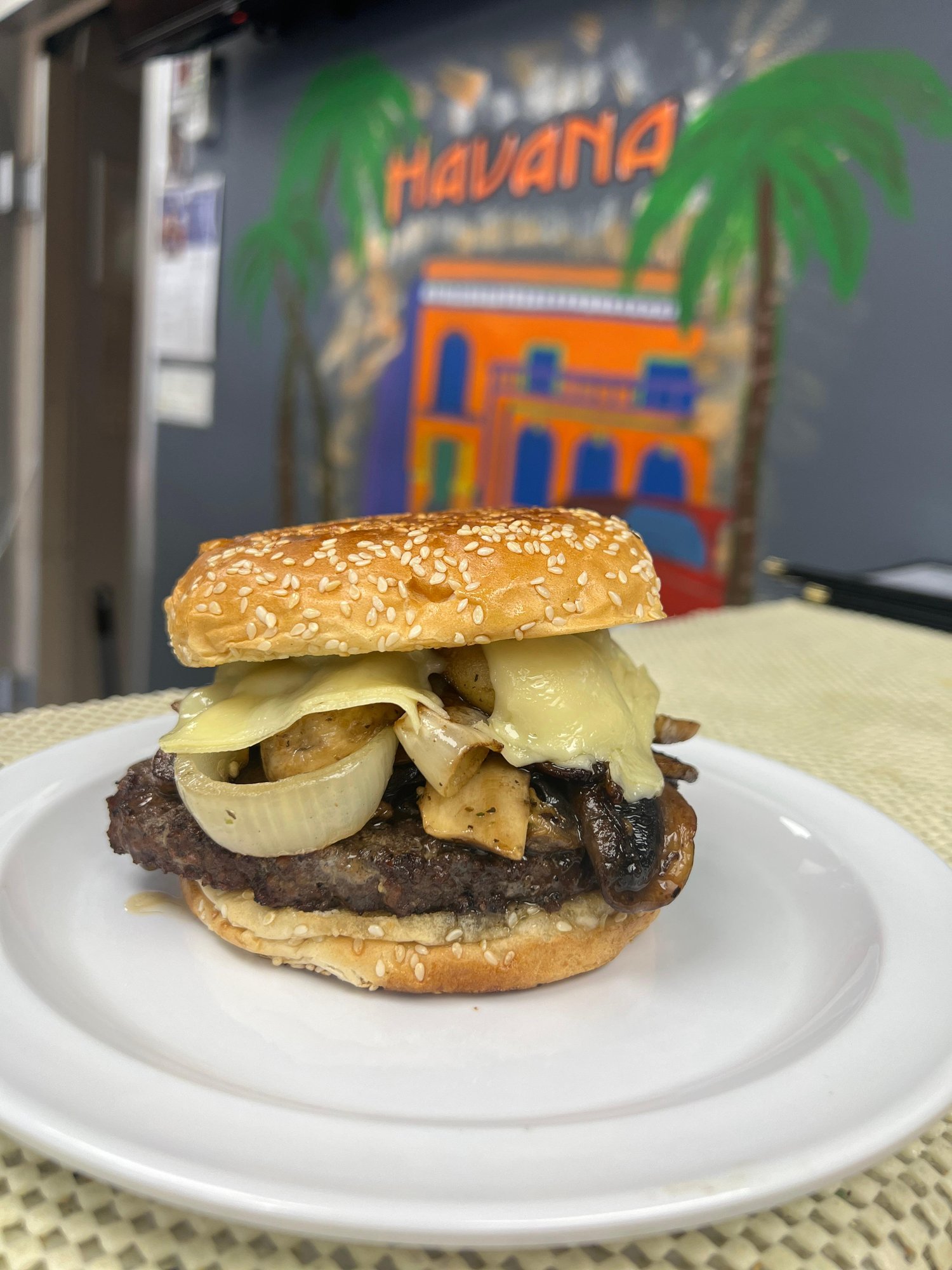 Mushroom Melt with Fries