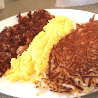 Corned Beef Hash & Swiss Cheese Omelette