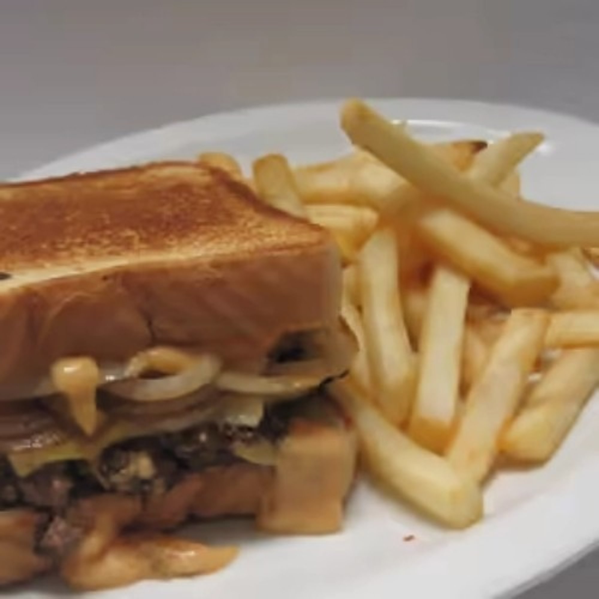 Patty Melt with fries