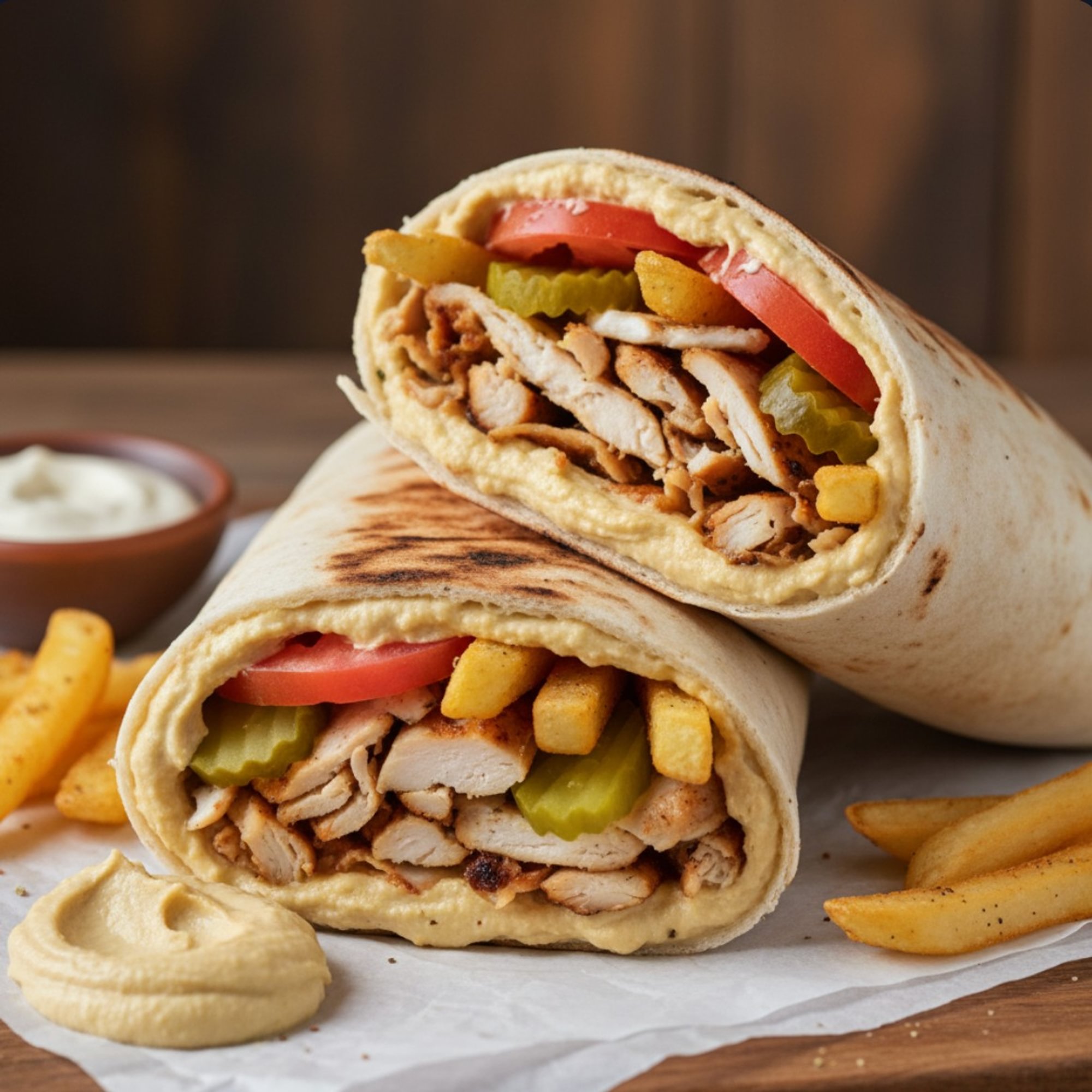 Chicken Shawarma Deluxe Pita Wrap