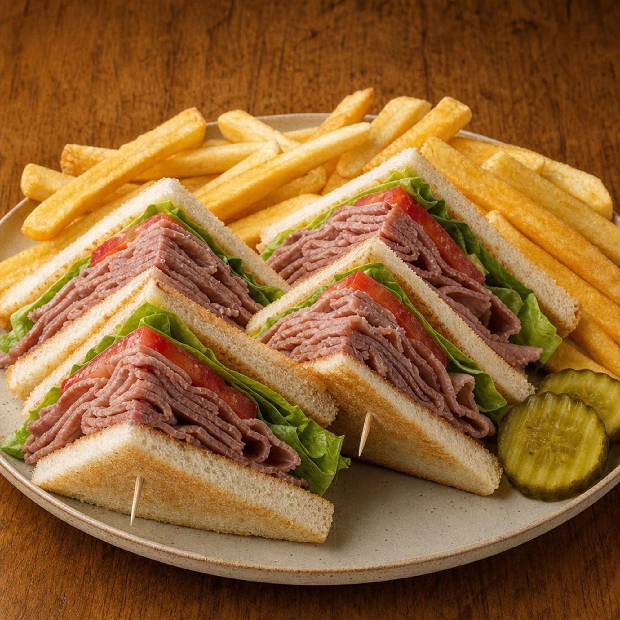 Roast Beef Club Sandwich