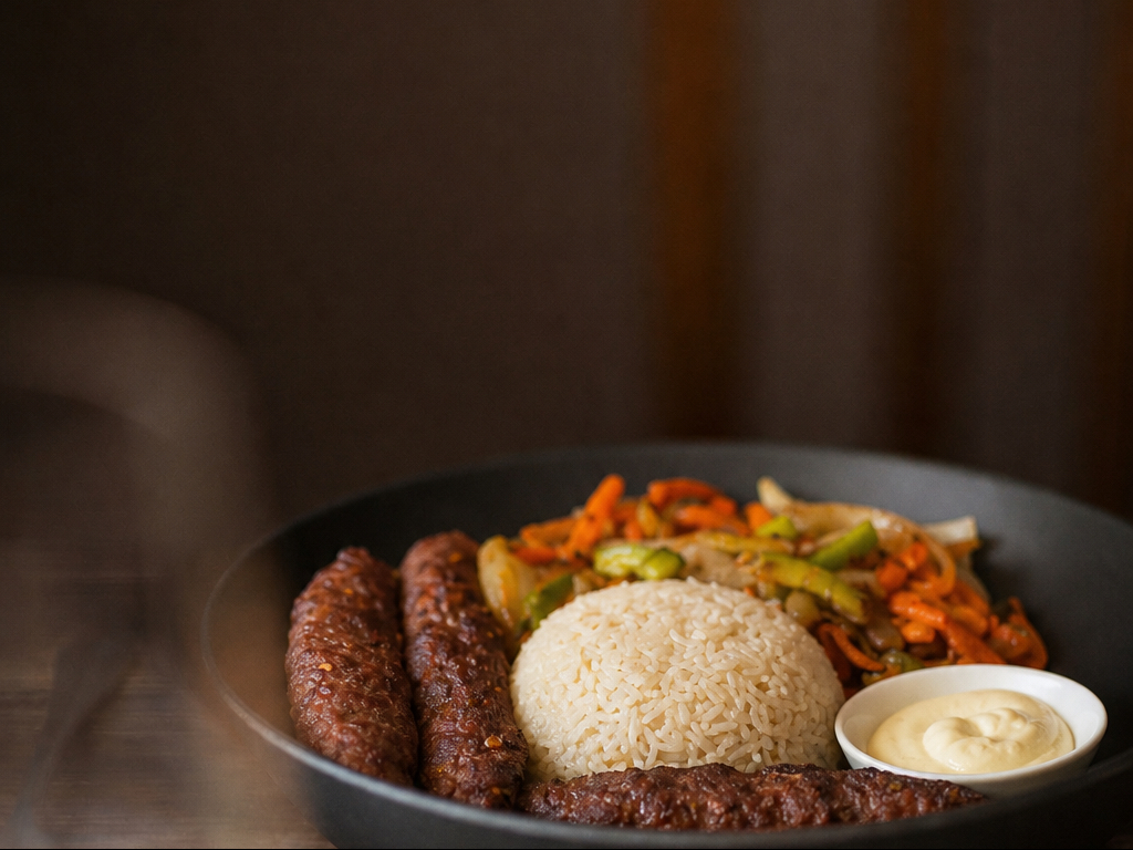 Chicken Seekh Kabab With Basmati Rice