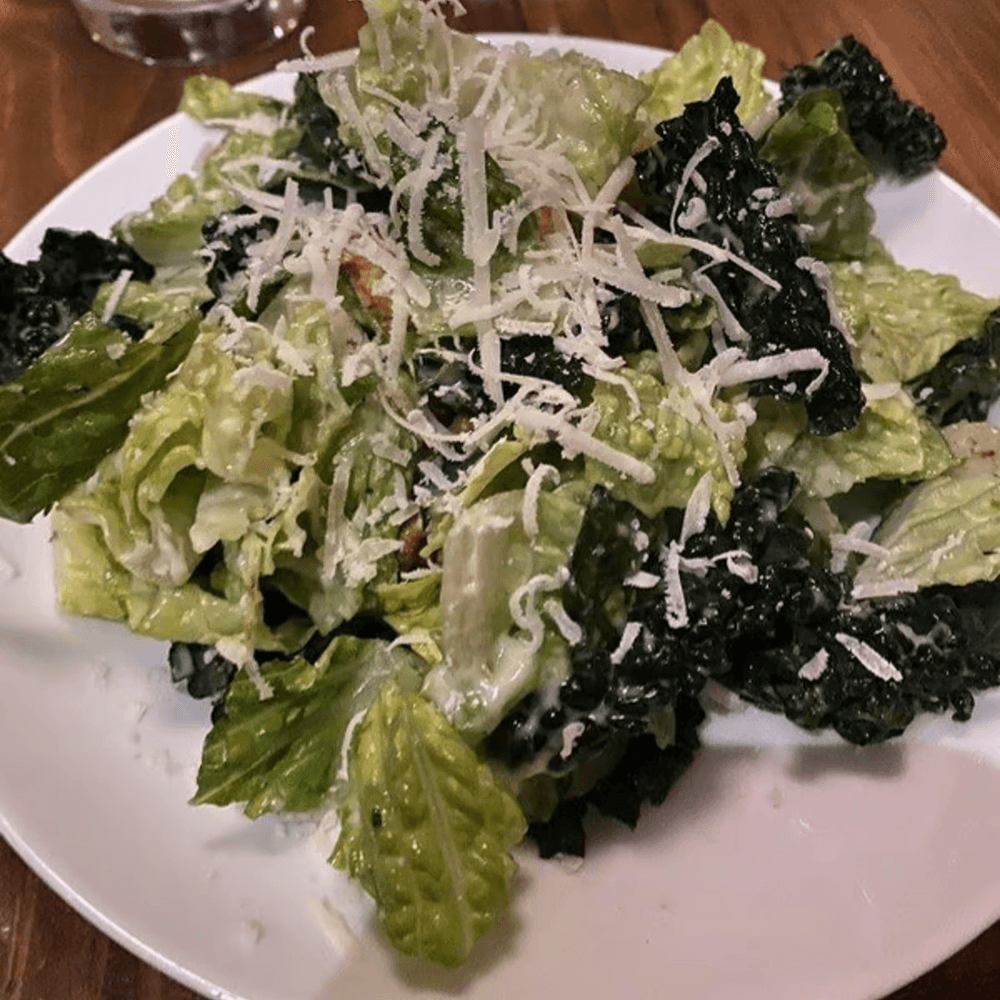 Kale and Romaine Caesar Salad
