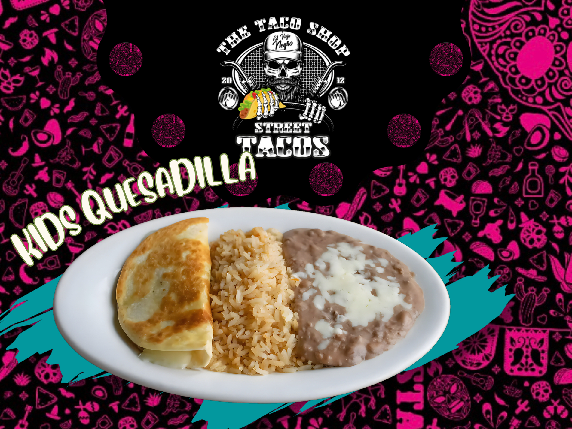 Kids Quesadilla Rice and Beans