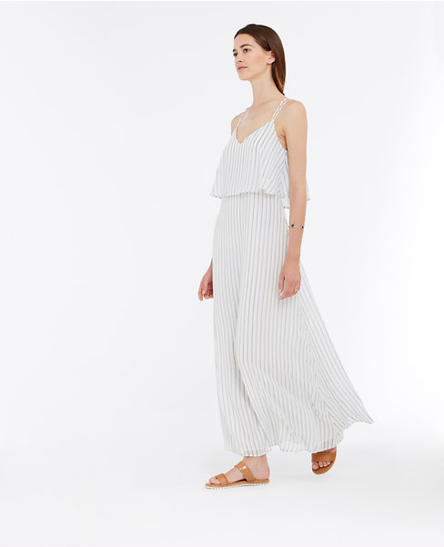 Striped Tiered Maxi Dress