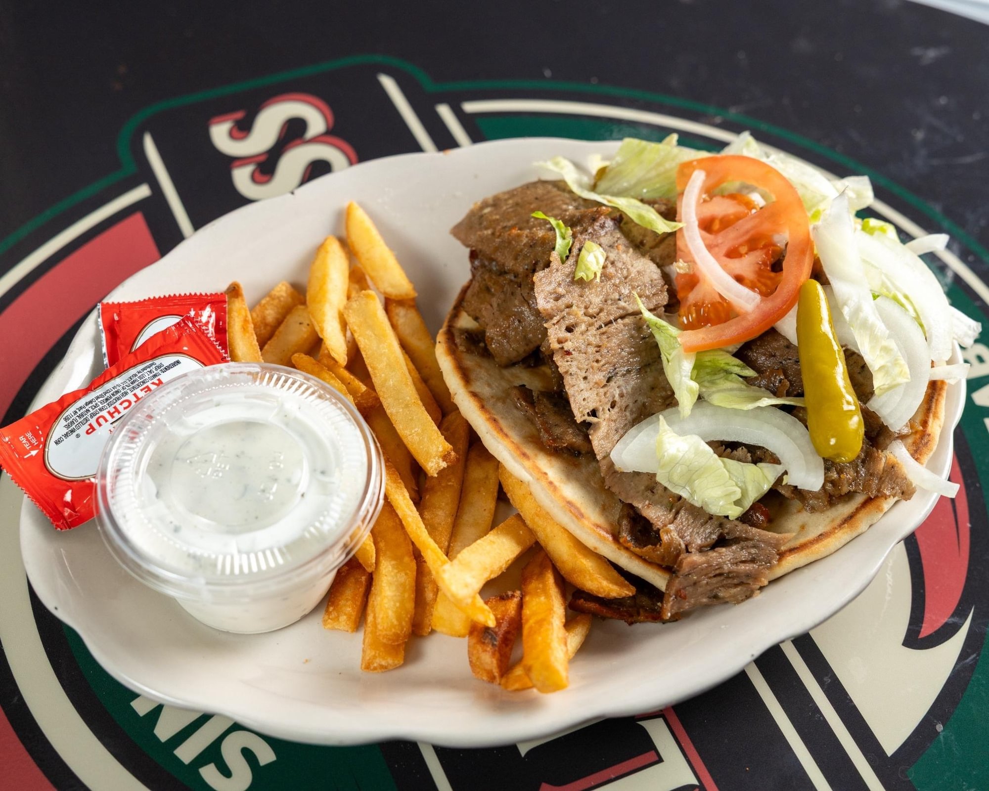 Gyros (Regular) on Pita **