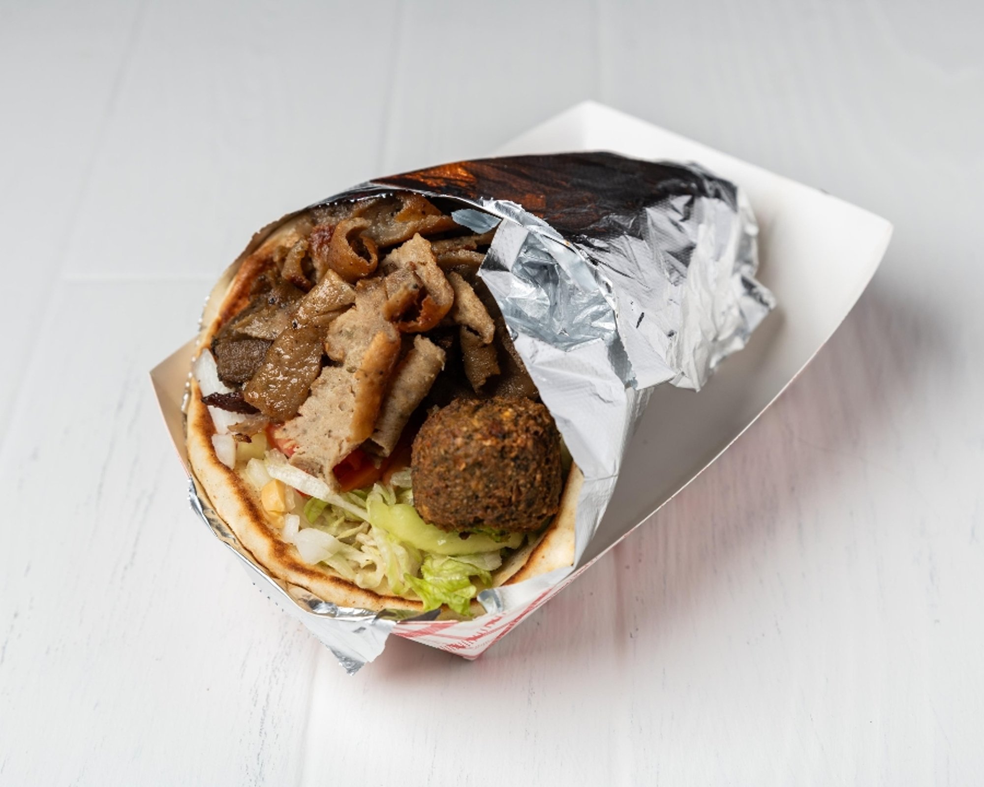 Lamb Gyro & Falafel Sandwich