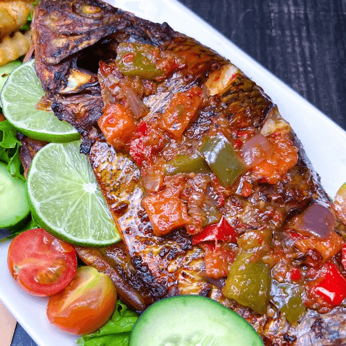 Whole grilled fish (hot)