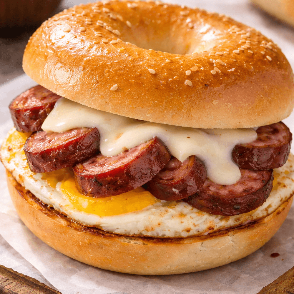 Kielbasa, Egg and Cheese Sandwich