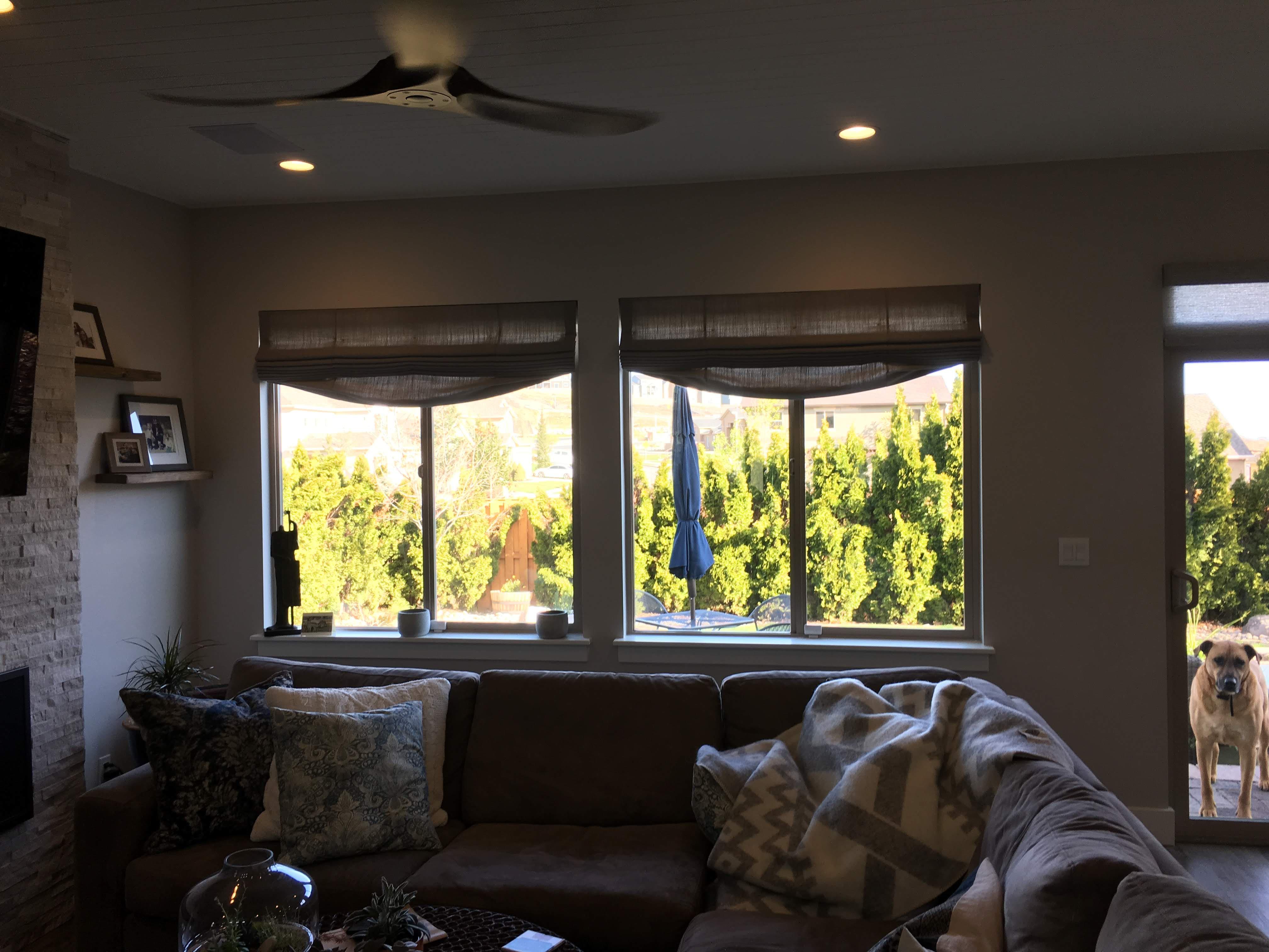 Relaxed, Cordless, Light Filtering Roman Shades