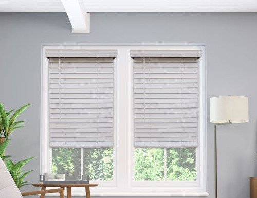Faux wood blinds bring home the timeless appeal of genuine wood blinds, and at an attractive price.