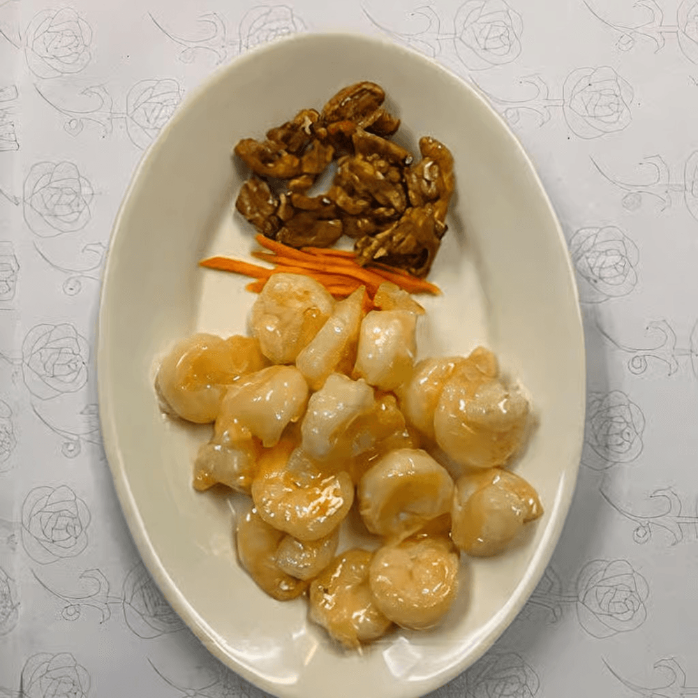 合桃蝦卷 Fried Prawns with Walnuts
