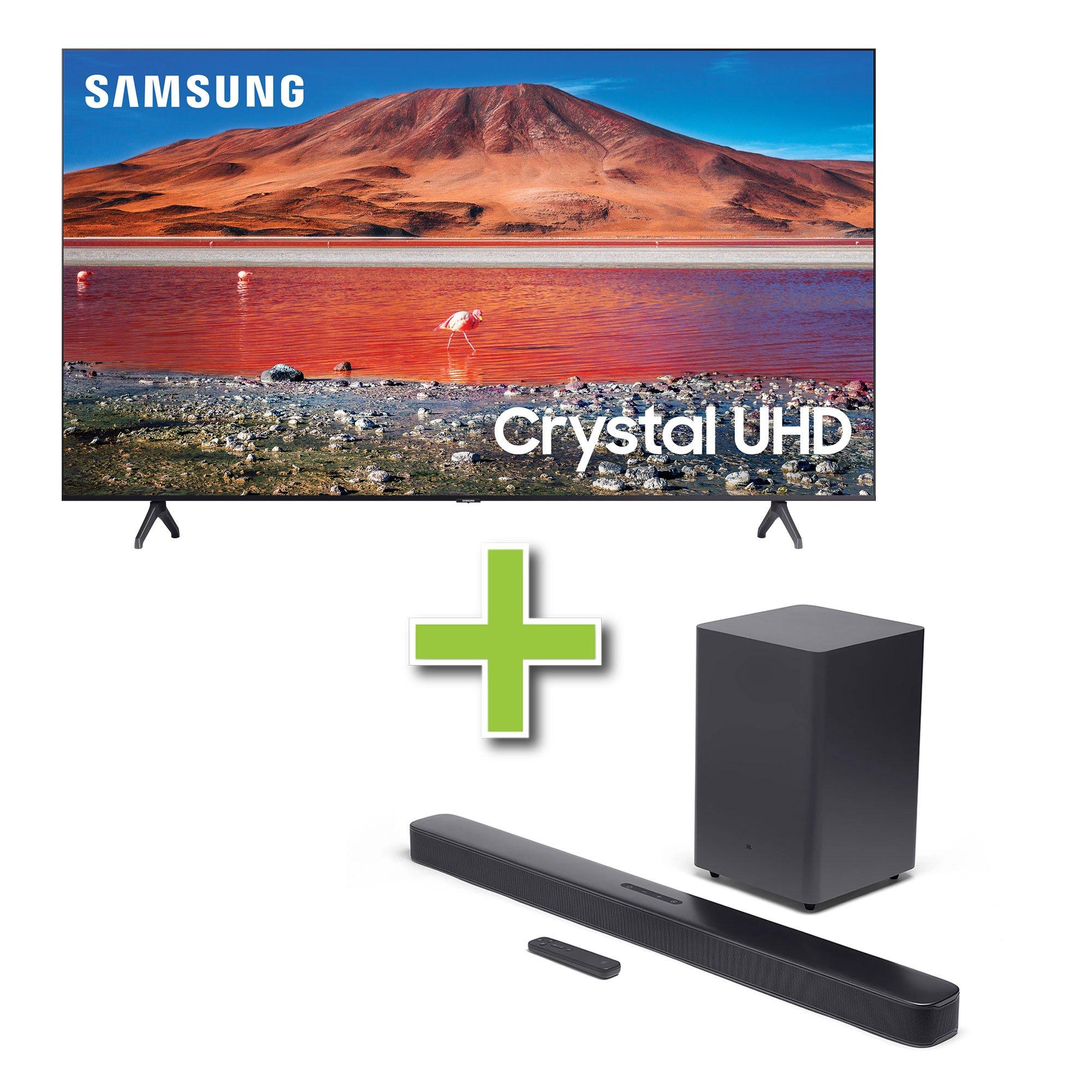 75" Samsung 4K Ultra HD Smart TV & JBL 2.1ch Soundbar w/ Subwoofer