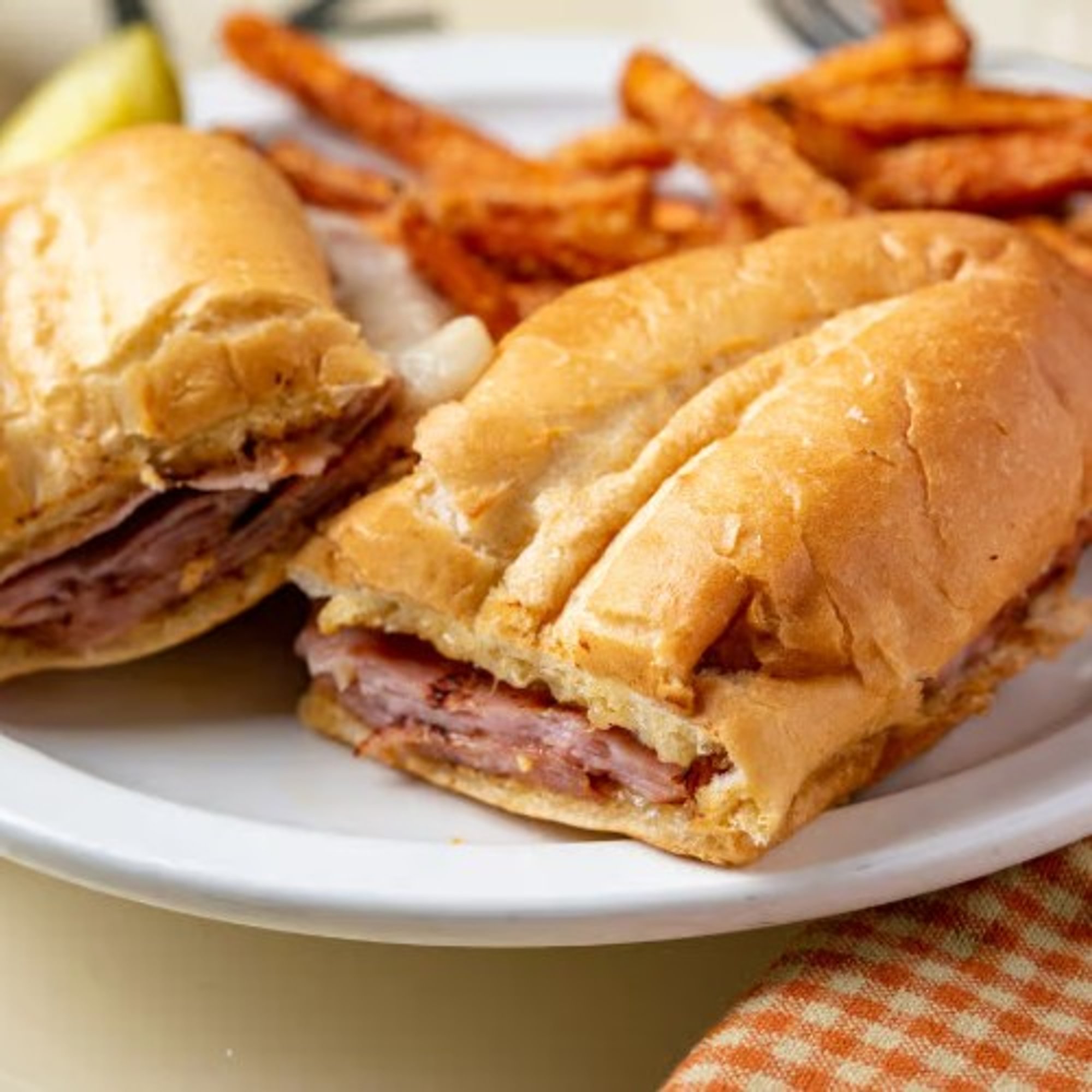 Hot Ham and Swiss Sandwich