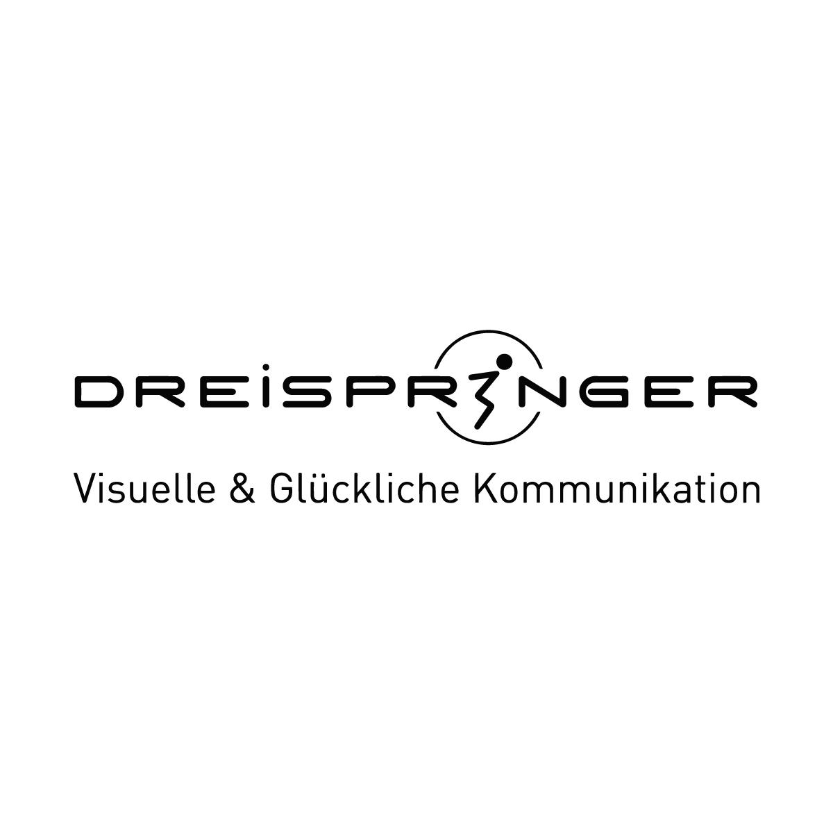 Logo Dreispringer - Werbeagentur für Visuelle und glückliche Kommunikation
