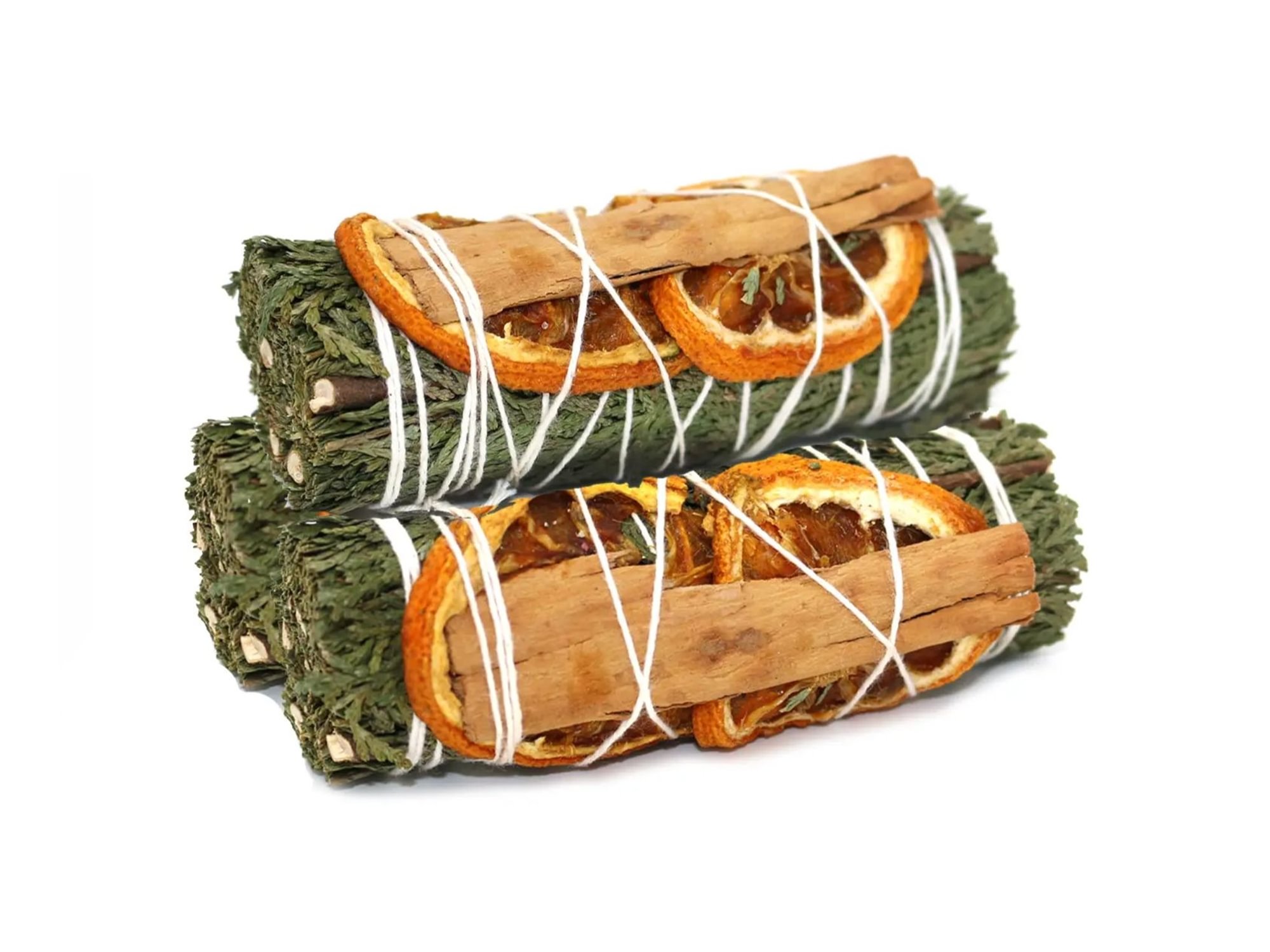 Cedar, Orange & Cinnamon Smudge Stick Bundle (4 in.)