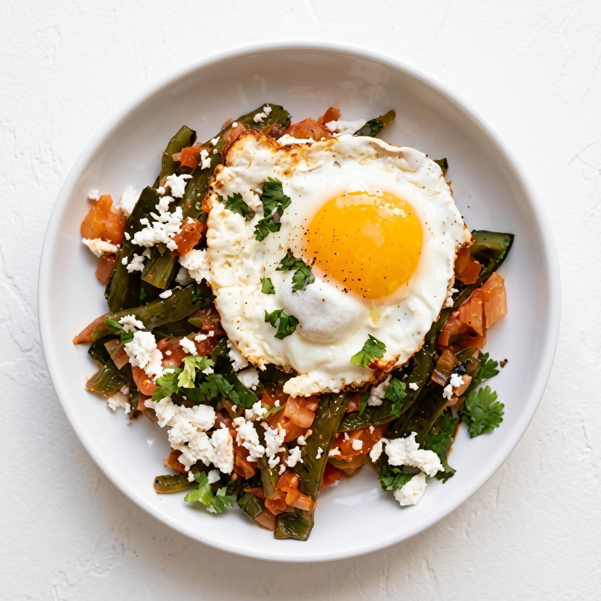 Rajas y Huevos / Eggs with Roasted Poblano Strips