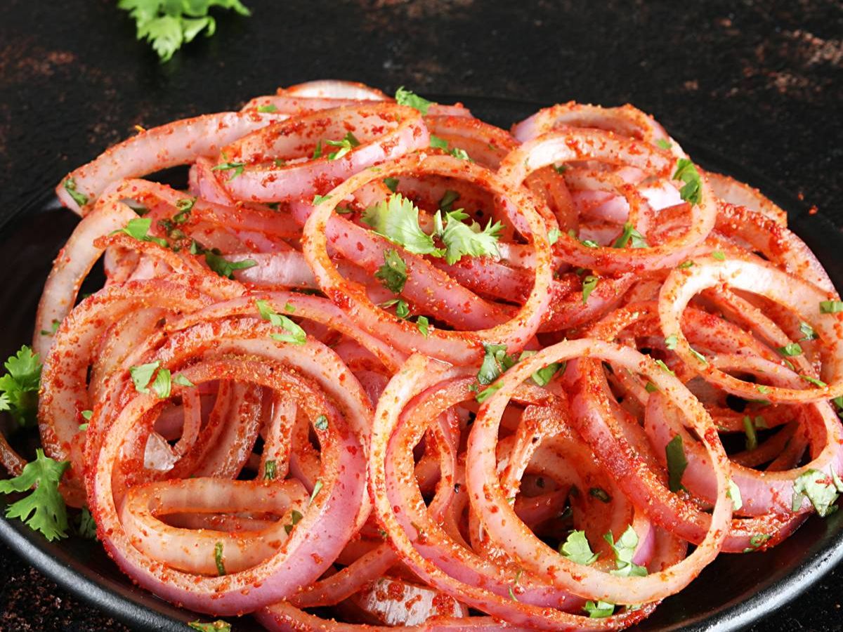 Red Onion Rings And Chillies