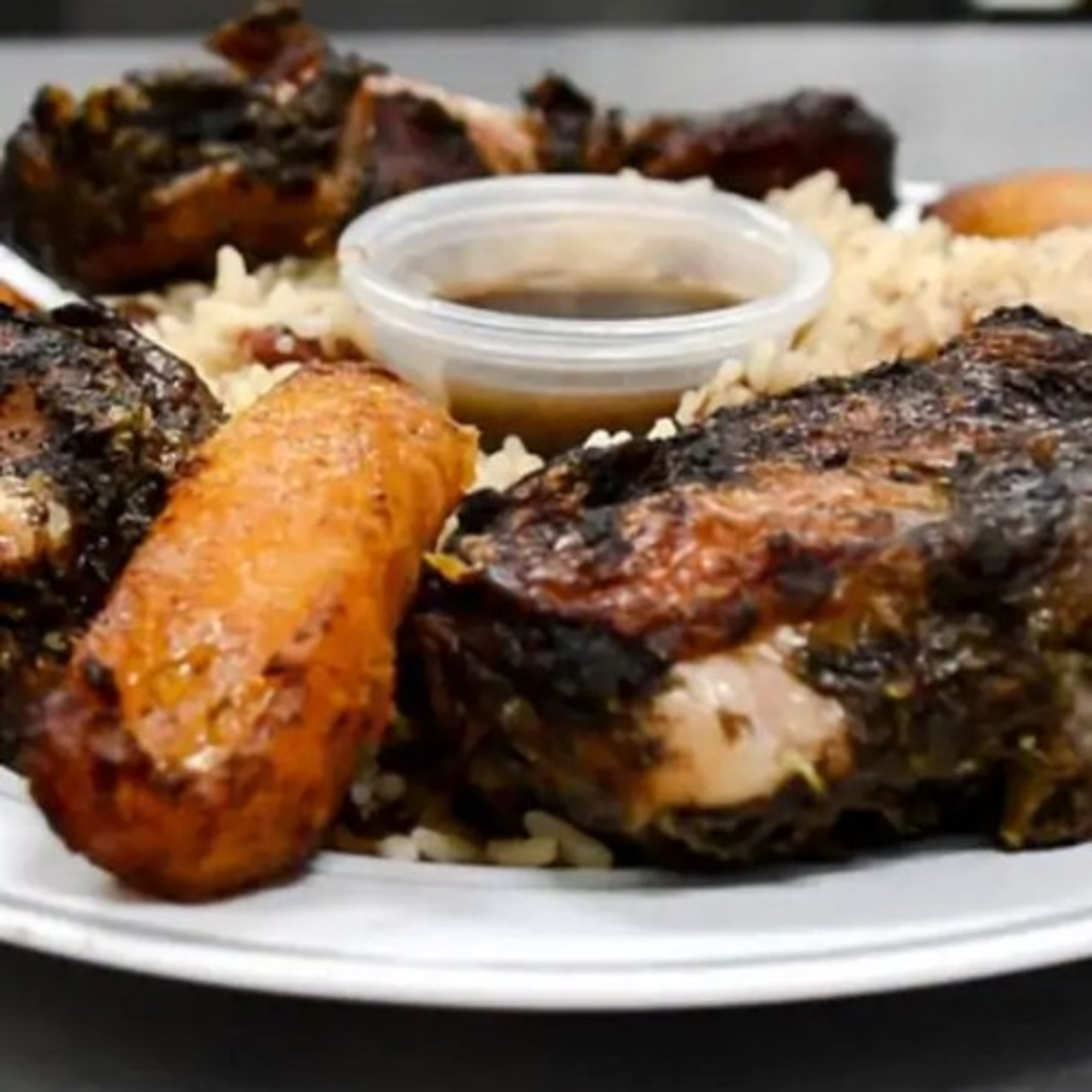 2- Jerk Chicken Meal Rice and Beans!!! One Size No White Meat