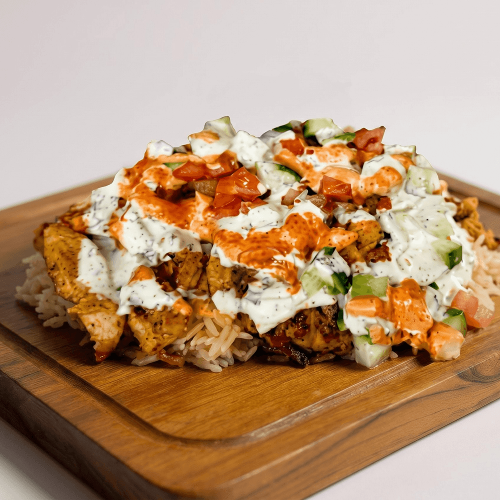 Mix (Beef & Chicken) Over Rice