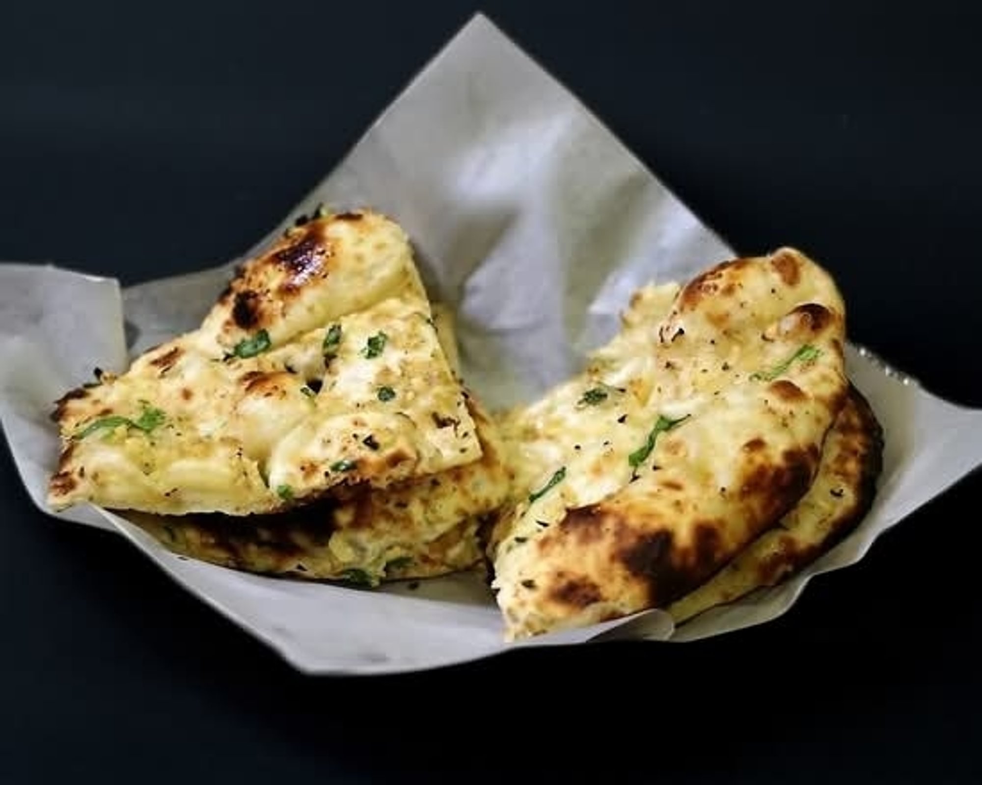 Cheese-Garlic Naan