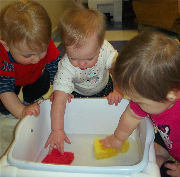 Exploring water in the infant classroom
