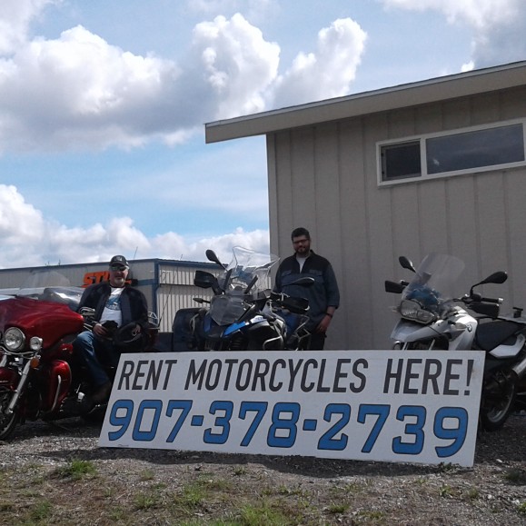 Pete and Devin showing off some of our bikes.