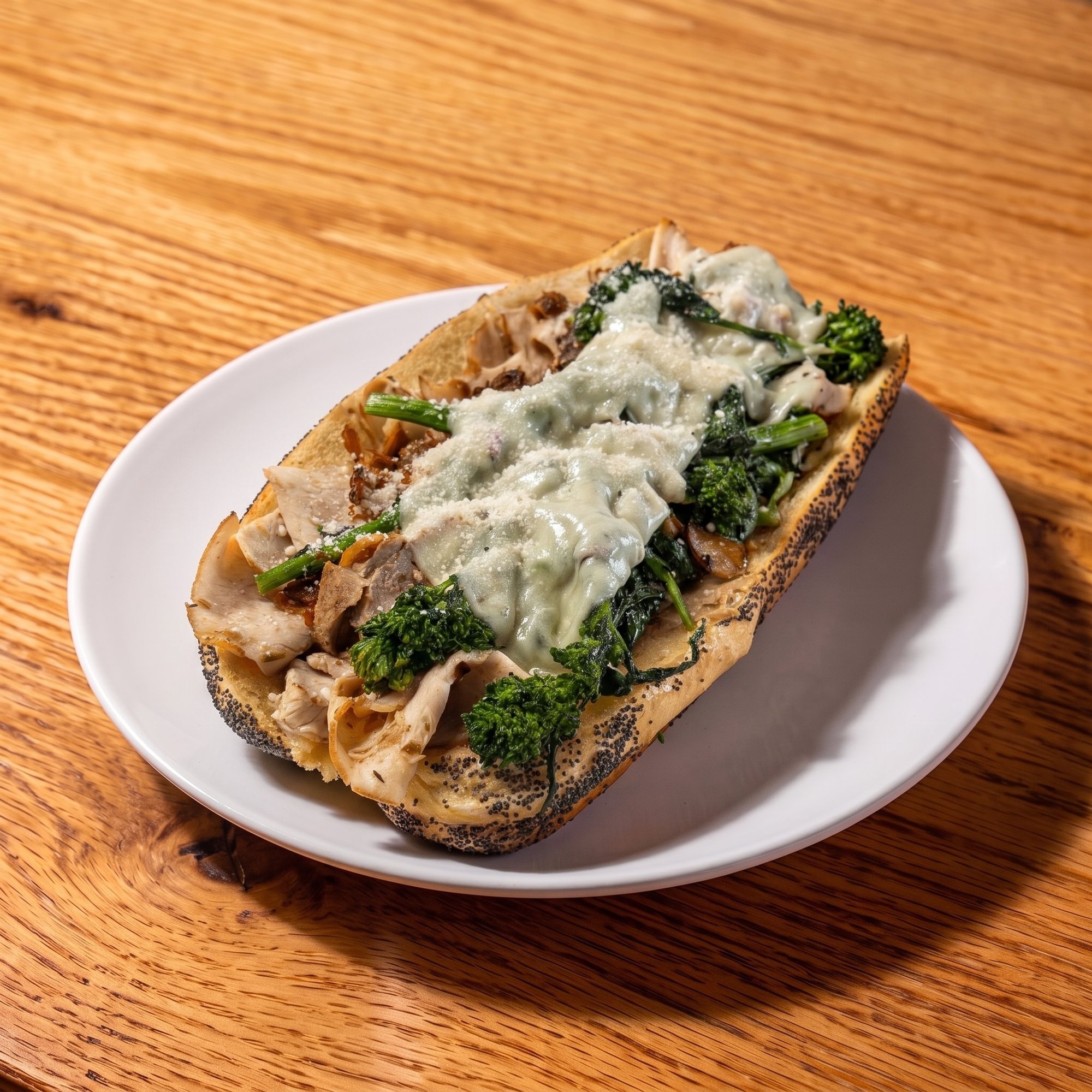 Hot Roast Beef or Pork Italiano Sandwich