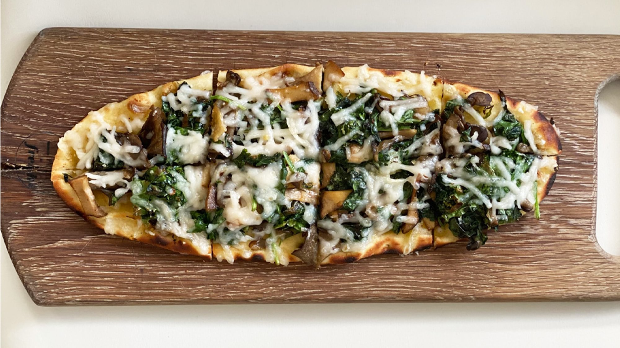 Charred Greens Flatbread Pizza