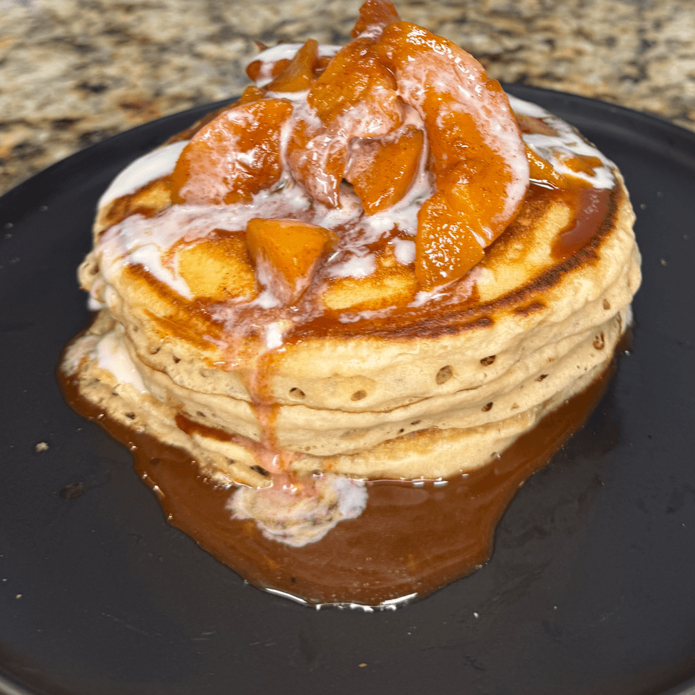 PEACHES & CREAM PANCAKES