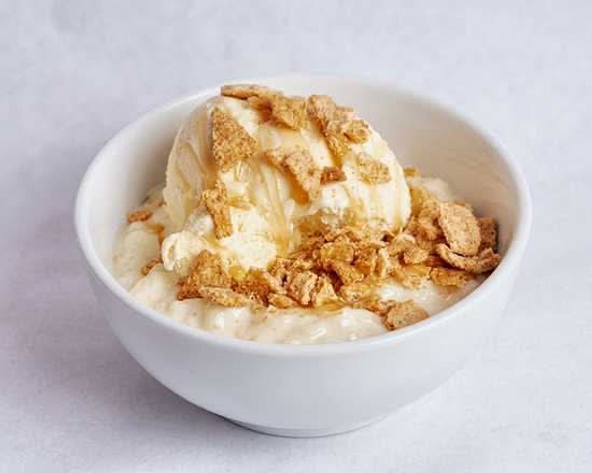 Rice Pudding with Vanilla Ice Cream