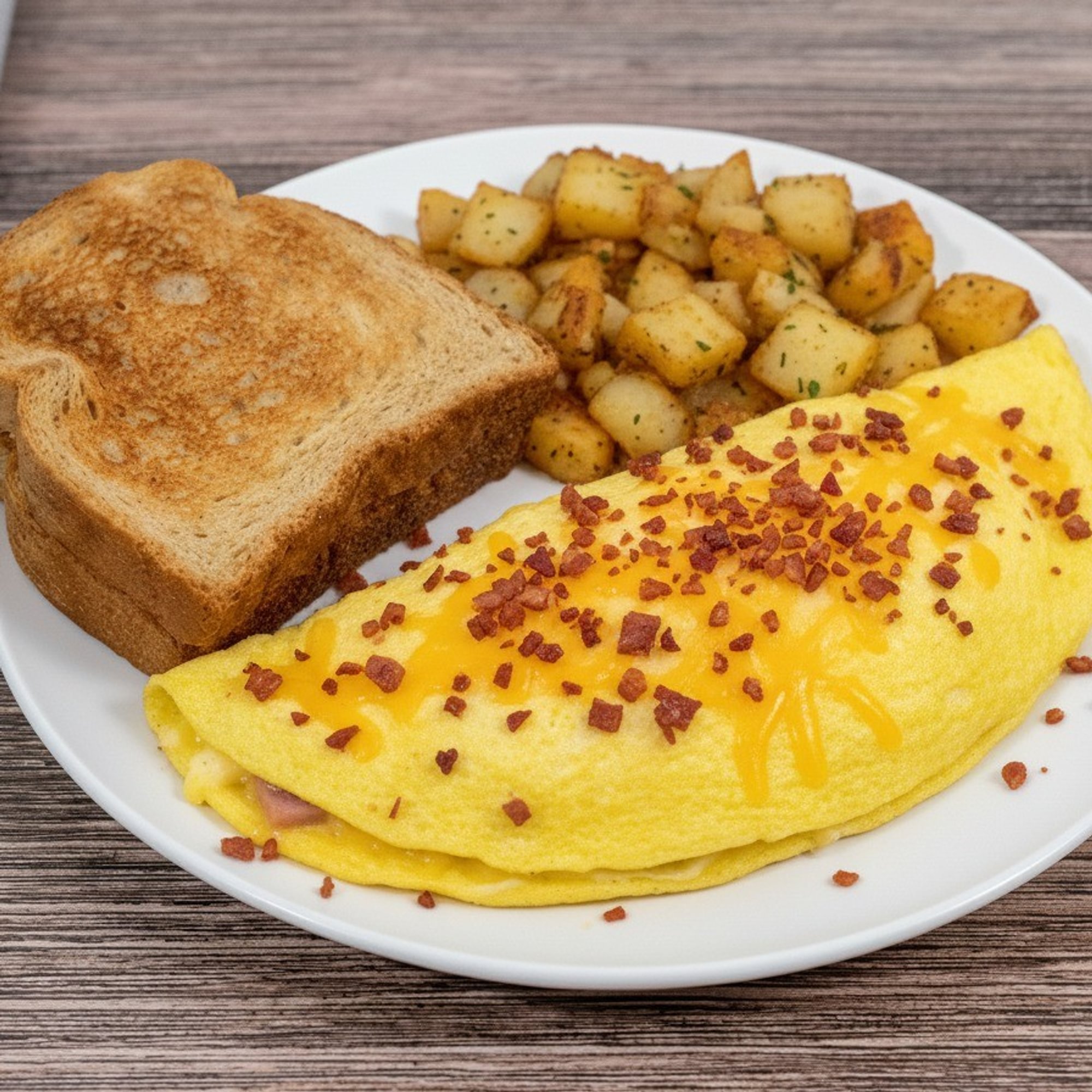 Bacon N Cheese Omelette Platter