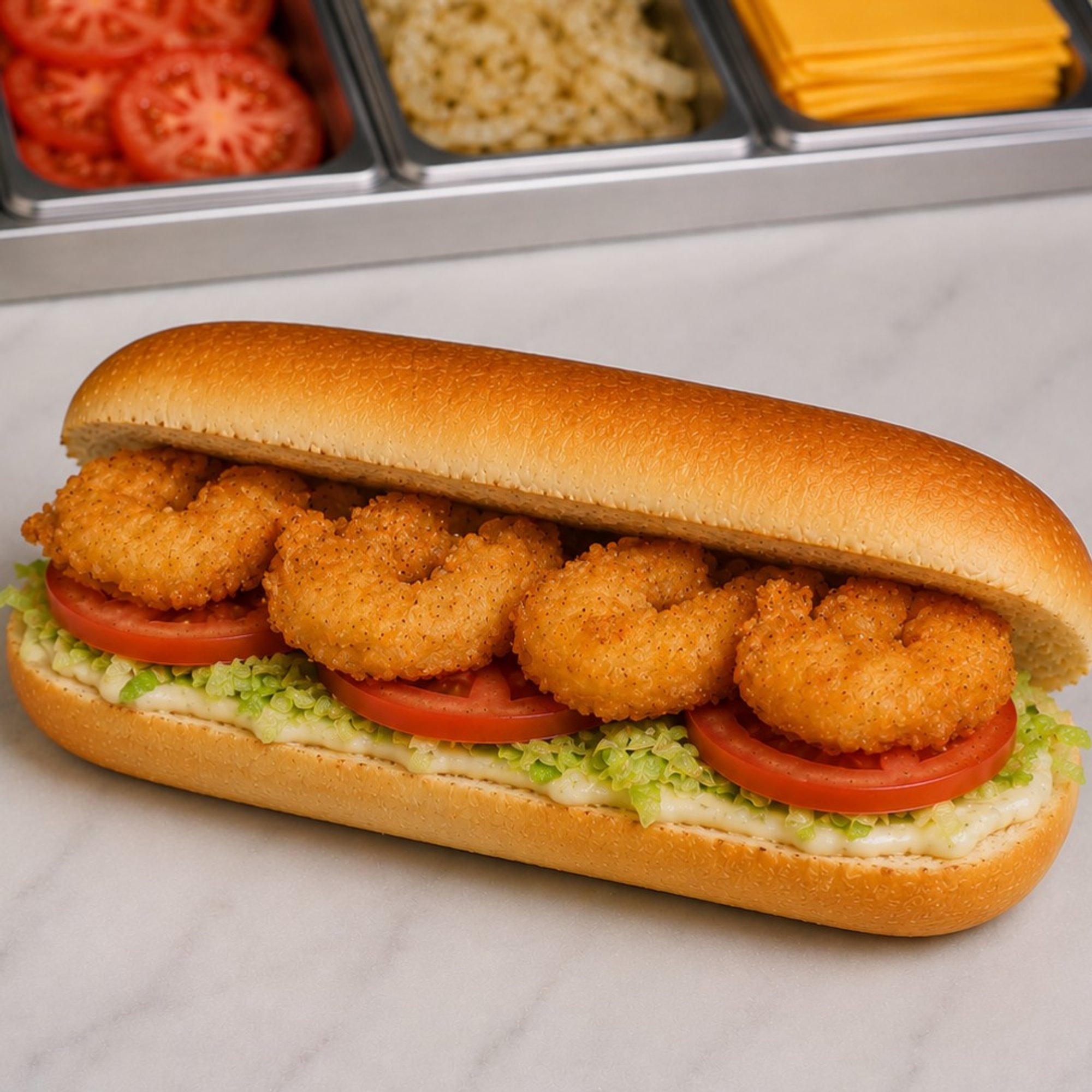Fried Shrimp Submarine