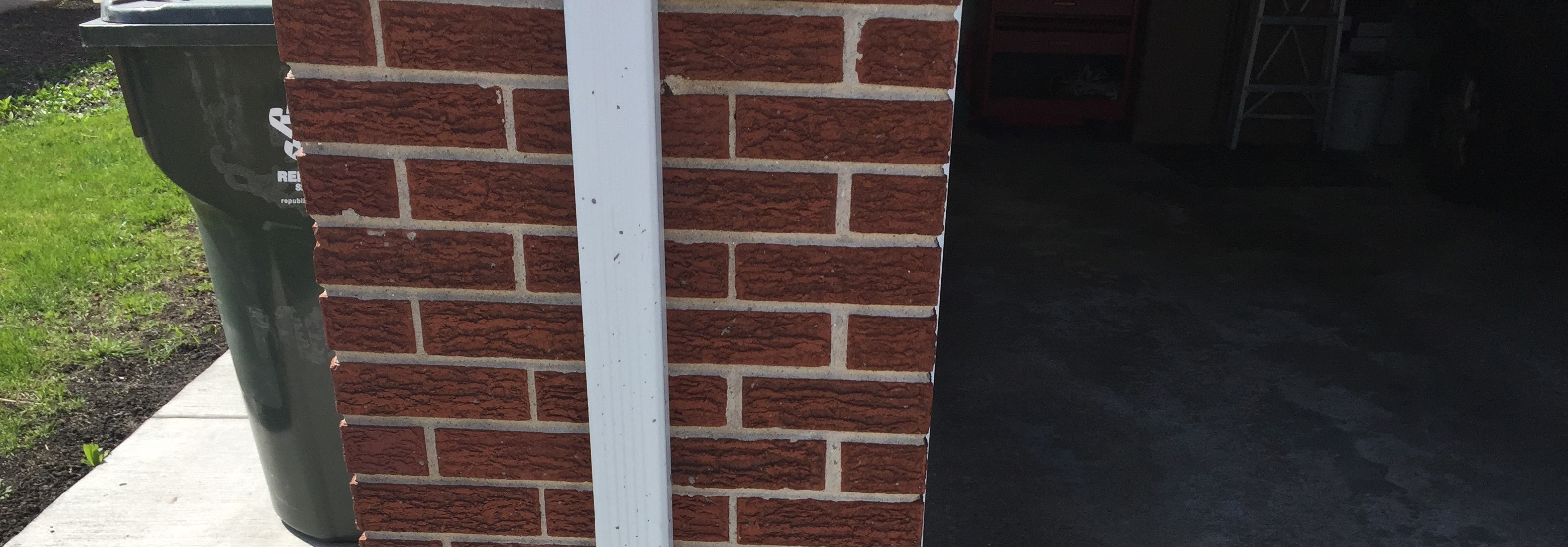Remove and replace brick matching original mortar joints and color.