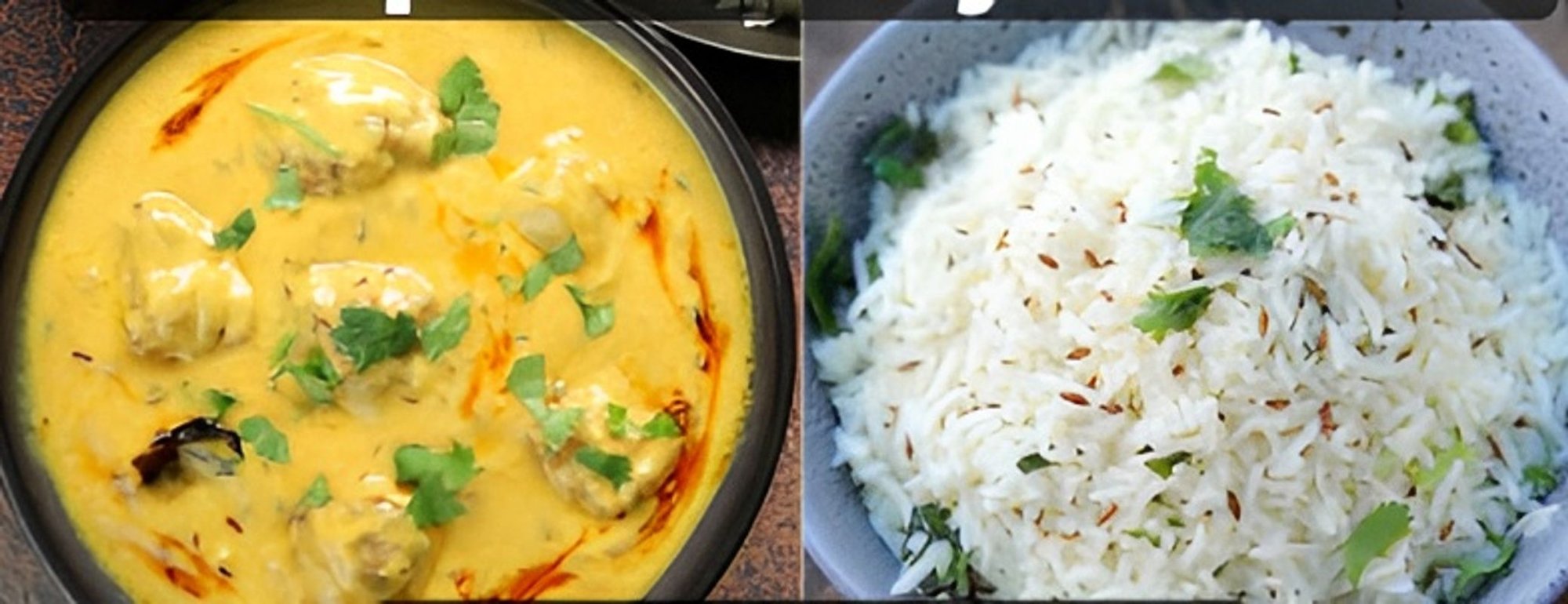 Punjabi kadhi and Chawal