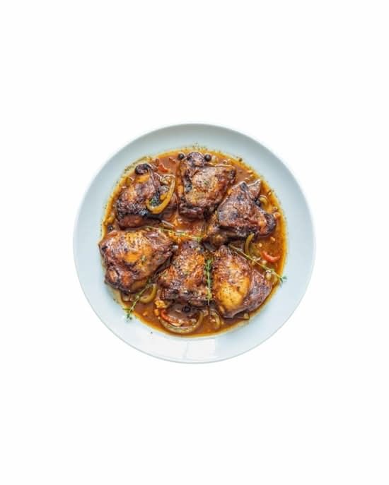 Brown Stew Chicken Dinner